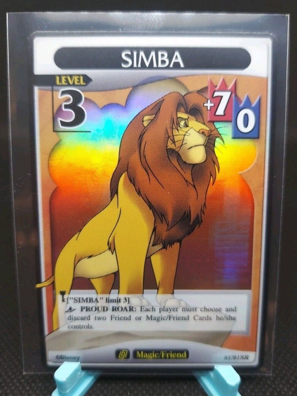 KINGDOM HEARTS TCG Simba 80/91SR Level 3 Foil Lion King